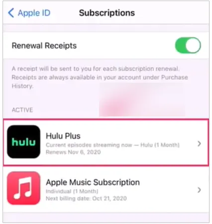 Hit the Hulu Application.